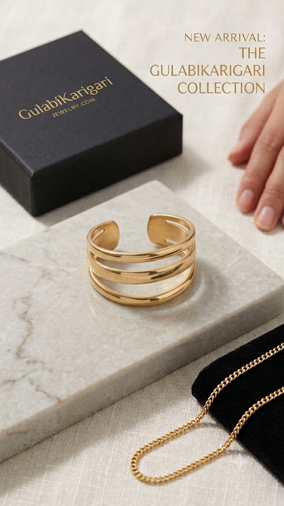 The GulabiKarigari Bar Tapered Cuff