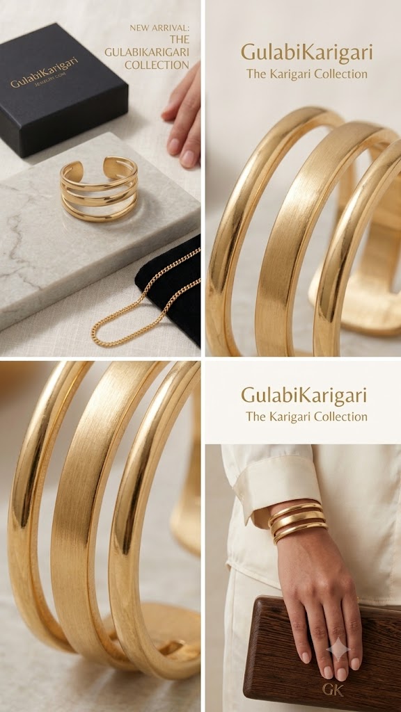 The GulabiKarigari Bar Tapered Cuff