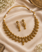 Rajwada Floral Gold Necklace Set