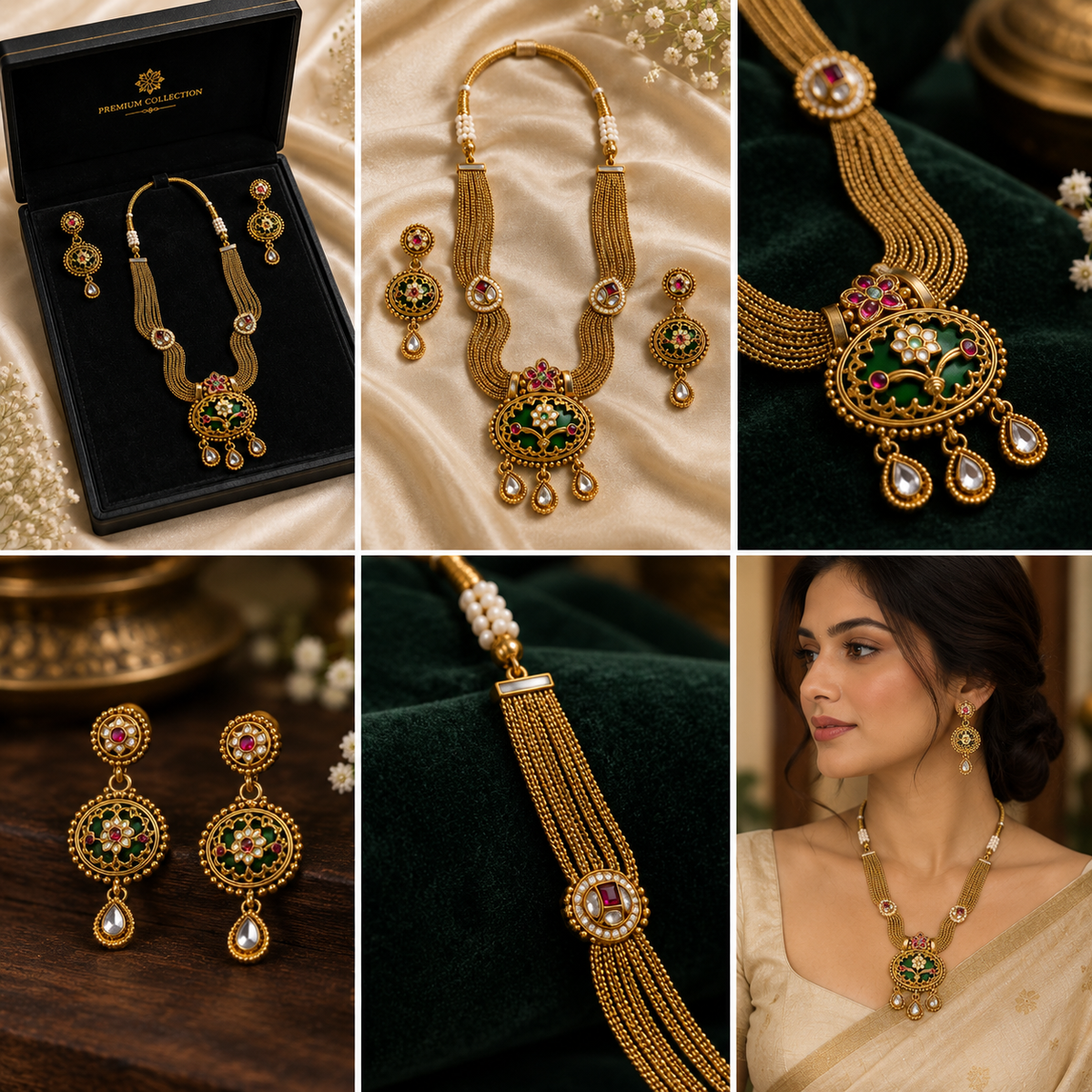 Royal Antique Temple Necklace Set