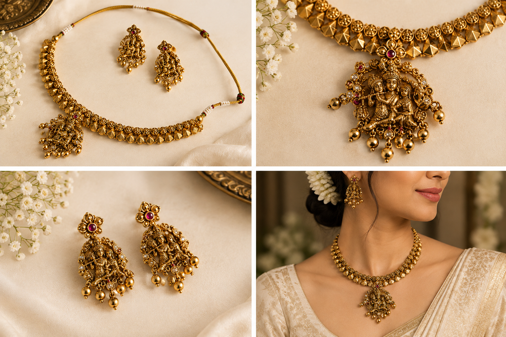 Radha Madhav Divine Necklace Set