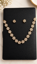 Gulbahar Crystal Bloom Necklace Set